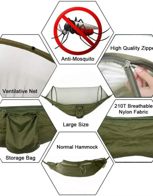 Load image into Gallery viewer, Outdoor Camping Hammock with Mosquito Net - Lightweight Parachute Fabric
