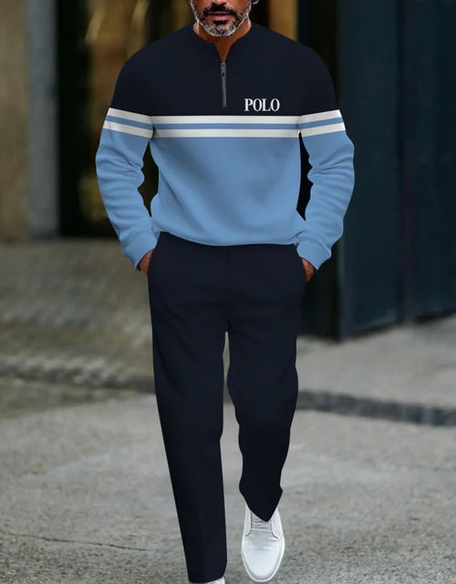 Load image into Gallery viewer, 3D Printed Tracksuit Set - Half Zip Sweatshirt &amp; Pants
