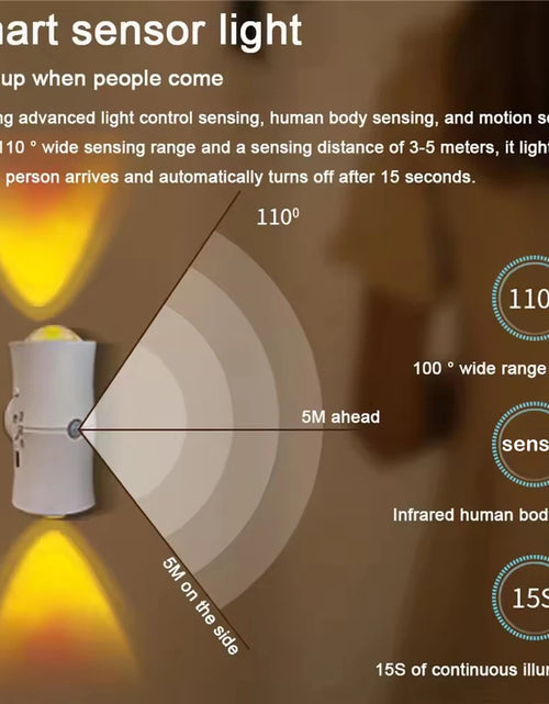 Load image into Gallery viewer, RGB 7colors Motion Sensor LED Night Light USB Charging Intelligent Human Induction Double Head Cabinet Lamp Kitchen Stairs Light
