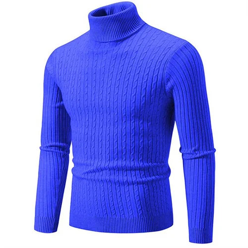 Load image into Gallery viewer, Men's Turtleneck Sweater 2025 - Solid Colour Casual Pullover Top

