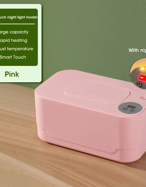 Load image into Gallery viewer, Portable Baby Wipe Warmer 2-in-1 Heated Towel Dispenser with LED Display Heating Box for Home Car Travel Accessories
