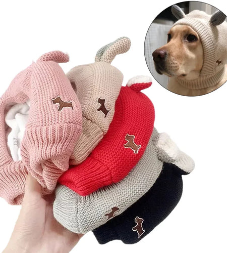 Winter Warm Big Dog Hat Cap Thickened Knit Pet Headwear Headgear for Medium Large Dogs Labrador mascotas Costume Accessories