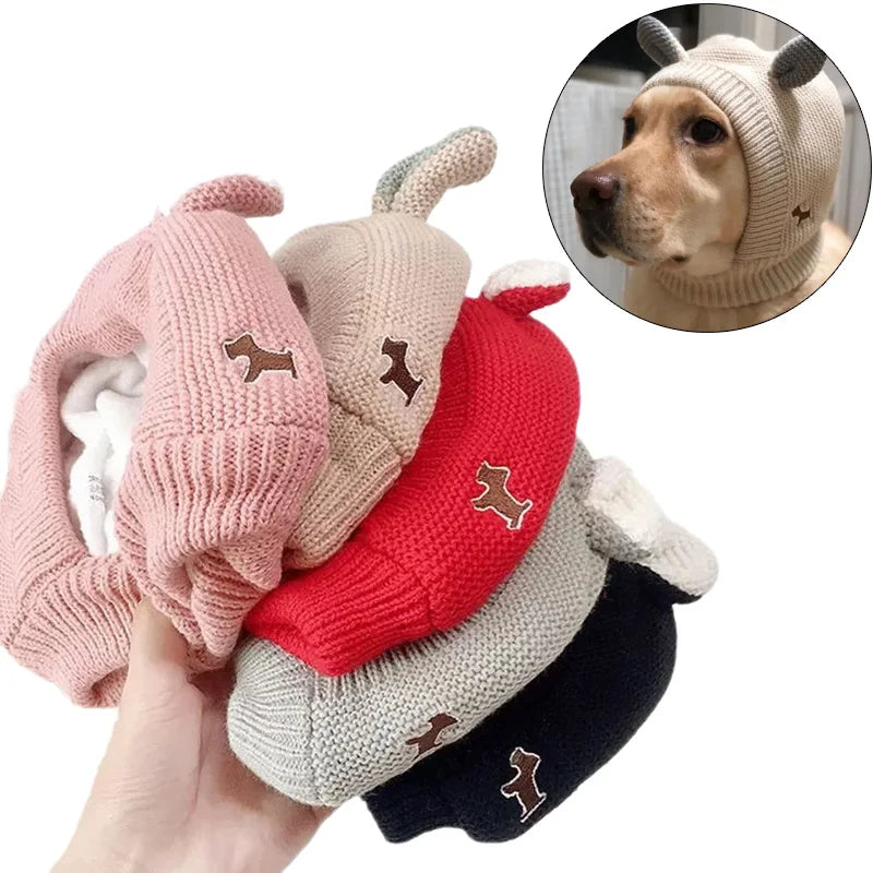 Winter Warm Big Dog Hat Cap Thickened Knit Pet Headwear Headgear for Medium Large Dogs Labrador mascotas Costume Accessories