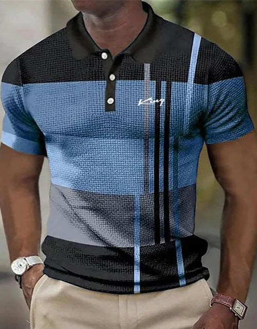 Load image into Gallery viewer, Men's Polyester Polo Shirt - Casual Solid Color Short Sleeve Summer Top
