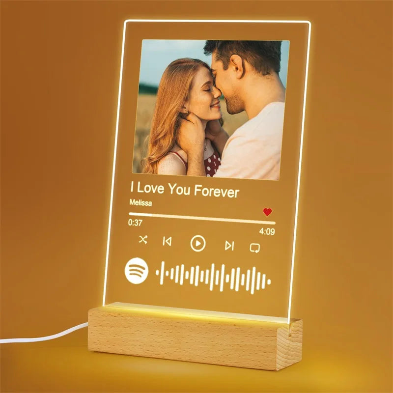 Custom Spotify Plaque - Personalized Photo Song Gift for Couples