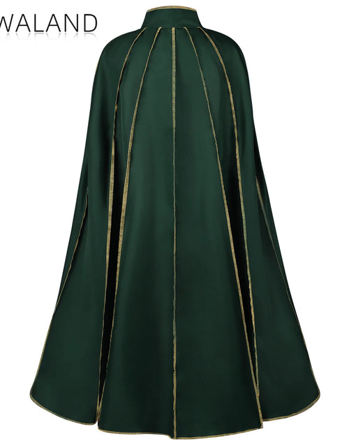 Load image into Gallery viewer, Medieval Wizard Cloak - Green Cosplay Robe for Halloween &amp; Parties
