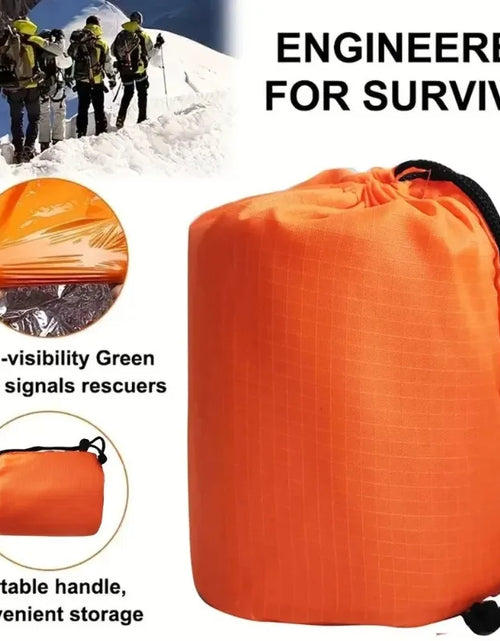 Load image into Gallery viewer, Emergency Mylar Sleeping Bag - Waterproof Thermal Survival Blanket
