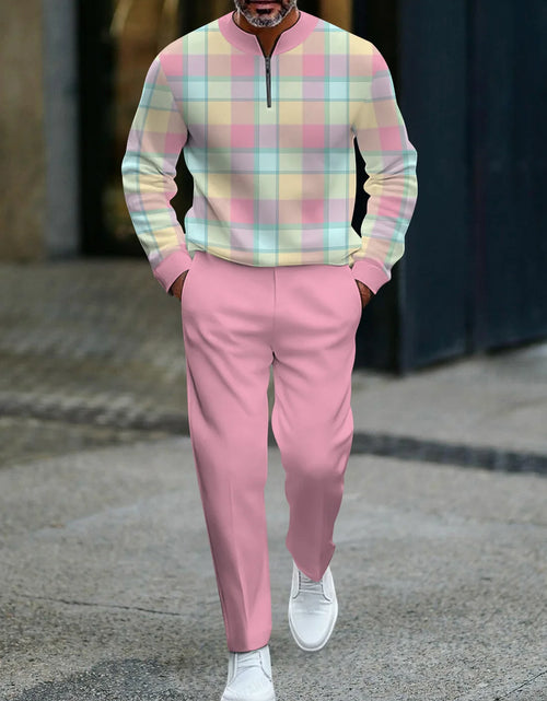 Load image into Gallery viewer, 3D Printed Tracksuit Set - Half Zip Sweatshirt &amp; Pants
