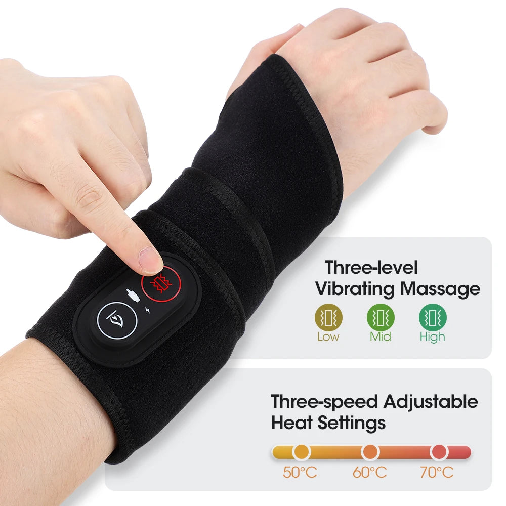 Vibration Hand Massager with Red Light Therapy - Wrist Knee Neck Warme