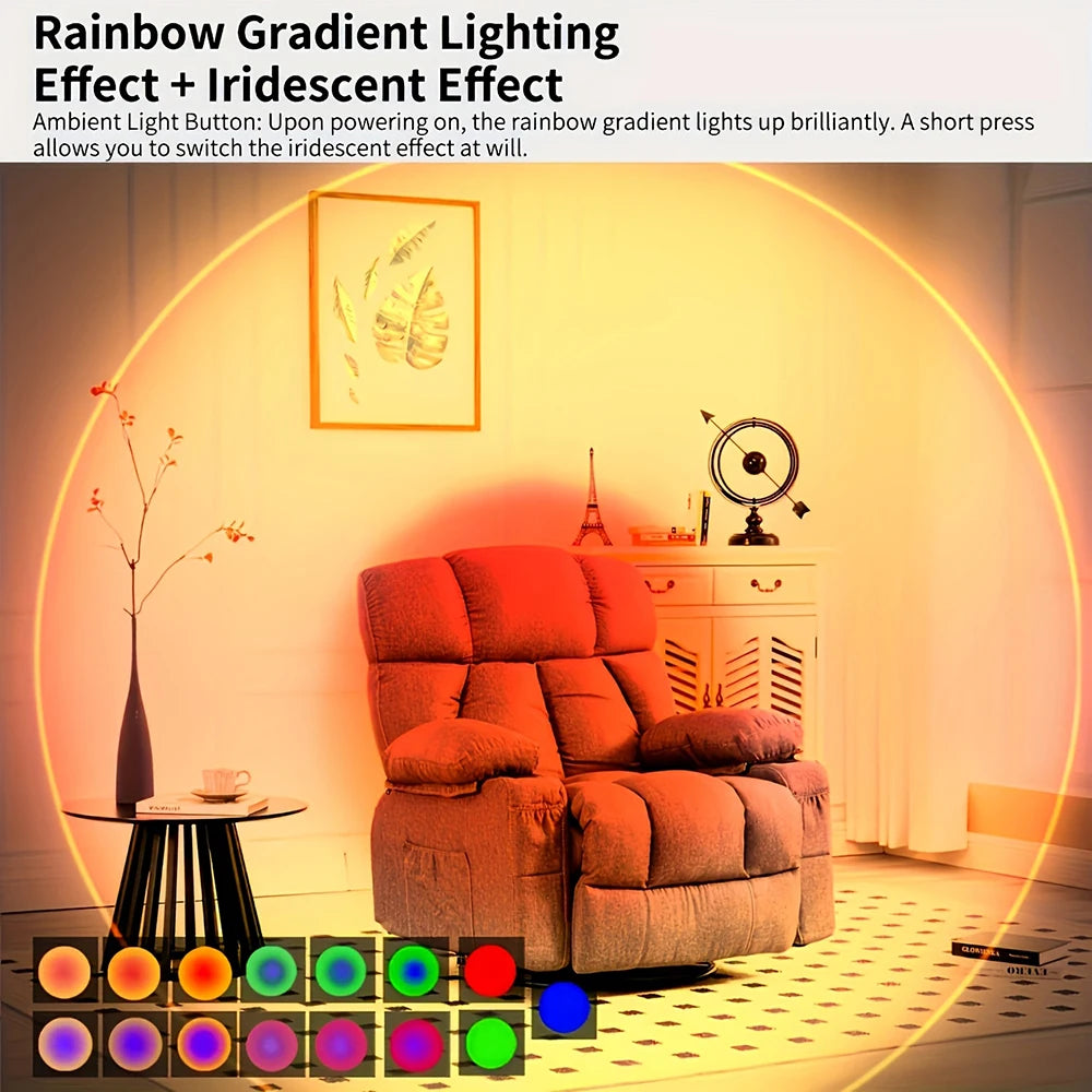 RGB 7colors Motion Sensor LED Night Light USB Charging Intelligent Human Induction Double Head Cabinet Lamp Kitchen Stairs Light