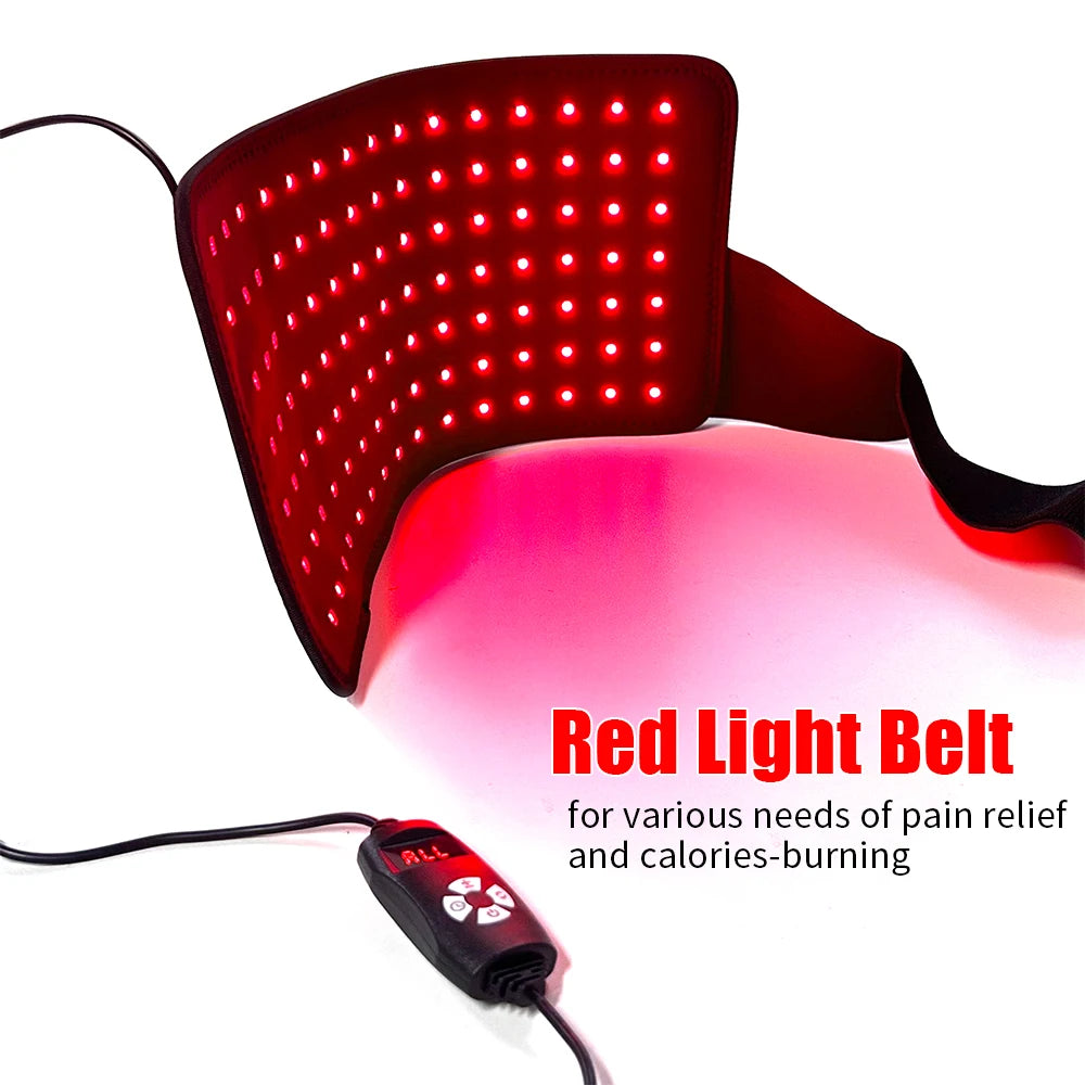 Red Light Therapy Pad for Waist Leg Arm Knee Feet Pain Relief 660nm 850nm Near Infrared Light Therapy Wrap with Elastic Strap