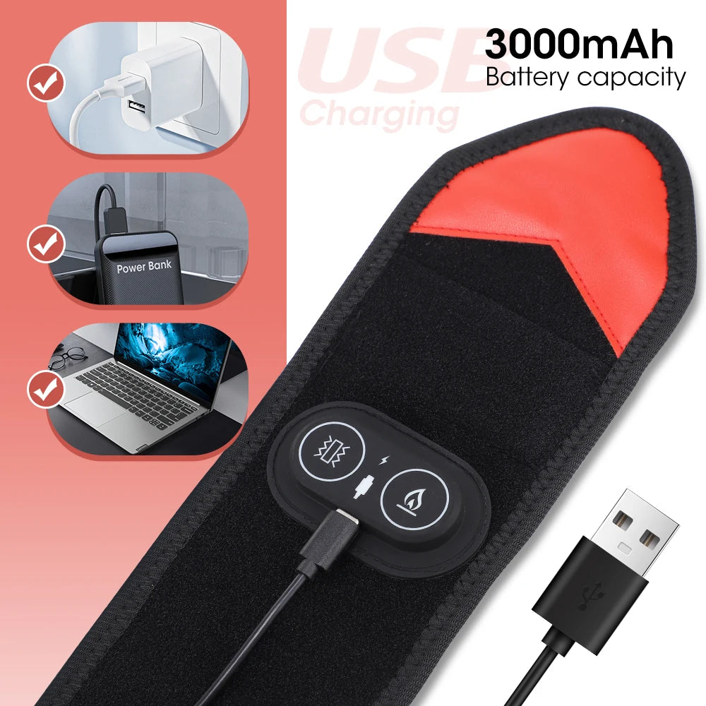 Vibration Hand Massager with Red Light Therapy - Wrist Knee Neck Warme