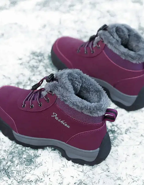 Load image into Gallery viewer, Women's Warmed Trekking Shoes - Insulated Hiking Sneakers Wide Fit
