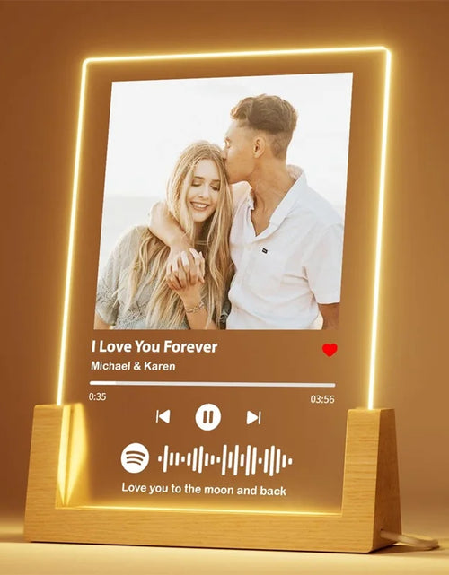 Load image into Gallery viewer, Custom Spotify Plaque - Personalized Photo Song Gift for Couples
