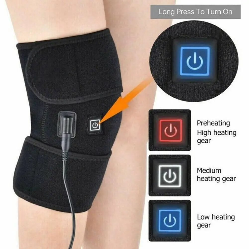 "Electric Heated Knee Pads - Pain Relief & Arthritis Therapy"