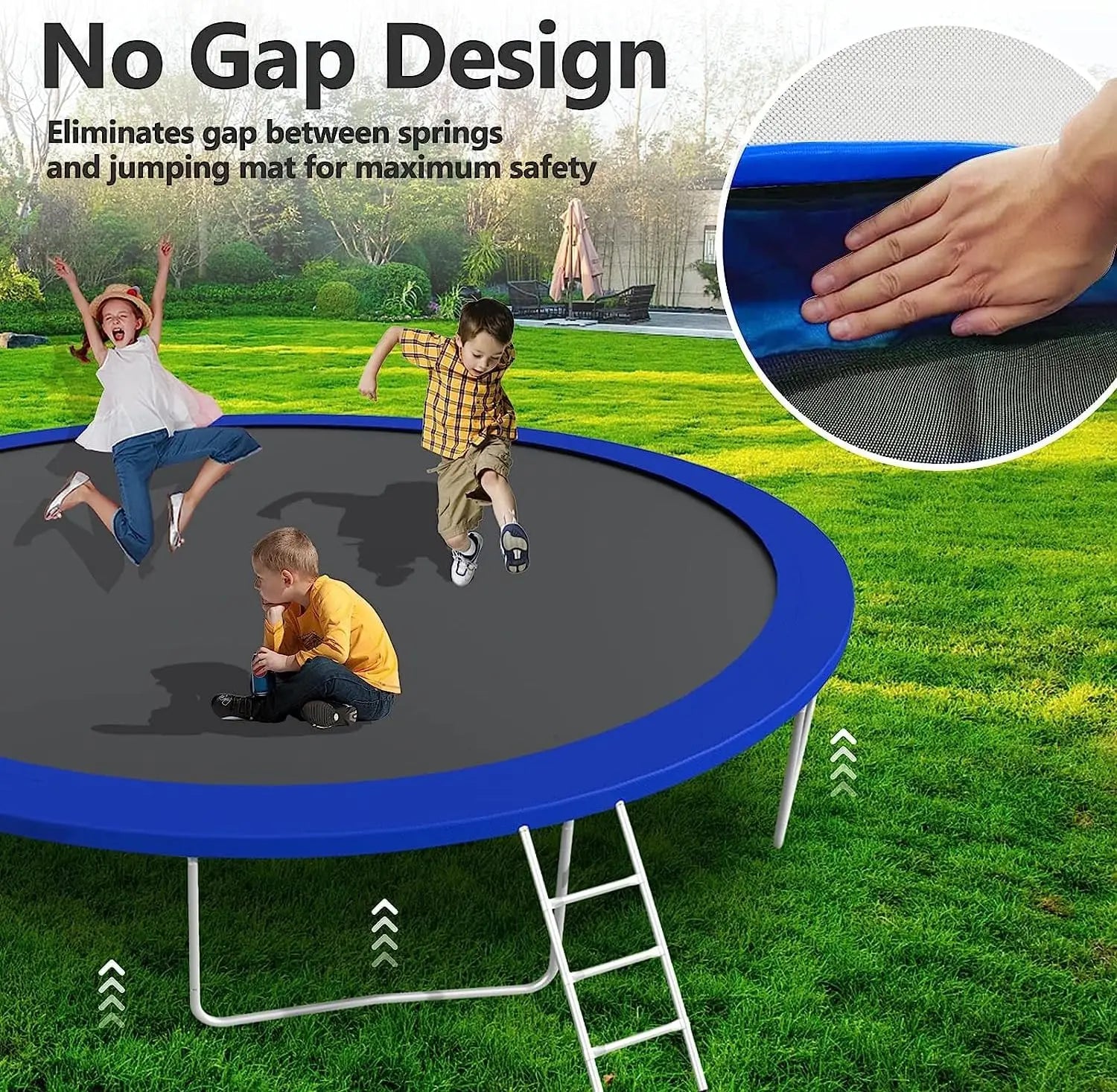 Upgraded Trampoline with Basketball Hoop - 8FT to 14FT Outdoor Backyard