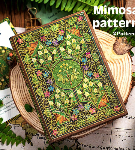 Vintage Floral Journal - 256 Page Gold Foil Hardcover Diary with Bookmark