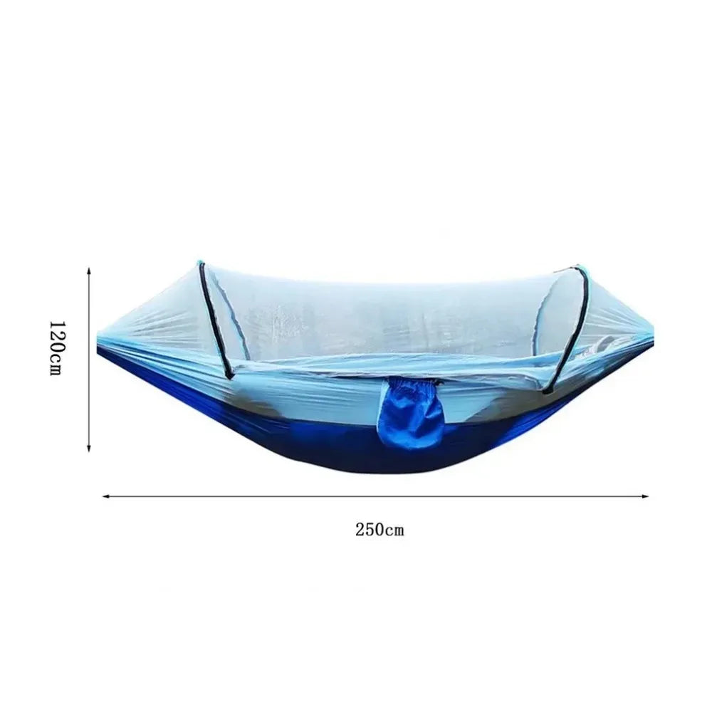 Outdoor Camping Hammock with Mosquito Net - Lightweight Parachute Fabric