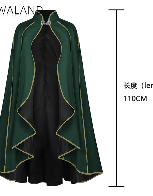 Load image into Gallery viewer, Medieval Wizard Cloak - Green Cosplay Robe for Halloween &amp; Parties
