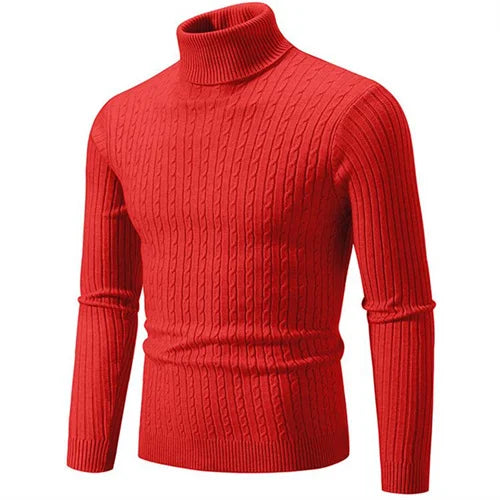 Load image into Gallery viewer, Men's Turtleneck Sweater 2025 - Solid Colour Casual Pullover Top
