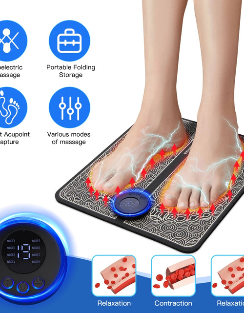 Load image into Gallery viewer, Electric EMS Foot Massager Pad - Pain Relief &amp; Blood Circulation Mat
