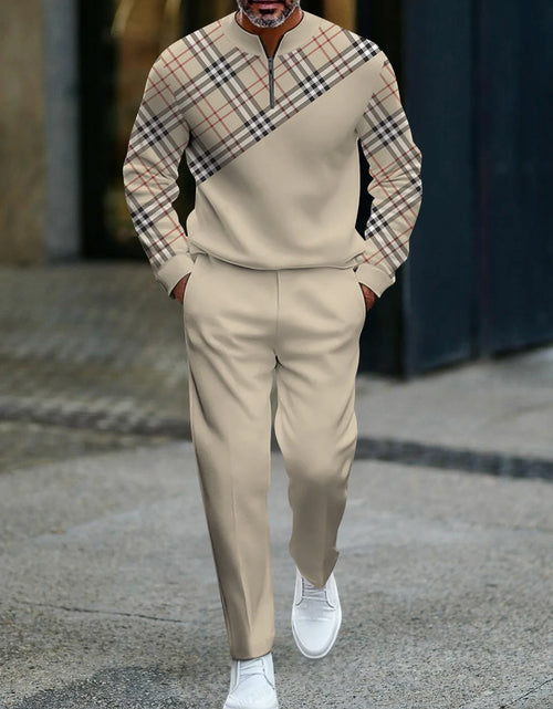 Load image into Gallery viewer, 3D Printed Tracksuit Set - Half Zip Sweatshirt &amp; Pants
