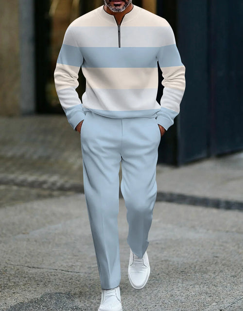 Load image into Gallery viewer, 3D Printed Tracksuit Set - Half Zip Sweatshirt &amp; Pants

