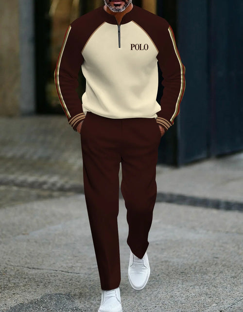 Load image into Gallery viewer, 3D Printed Tracksuit Set - Half Zip Sweatshirt &amp; Pants
