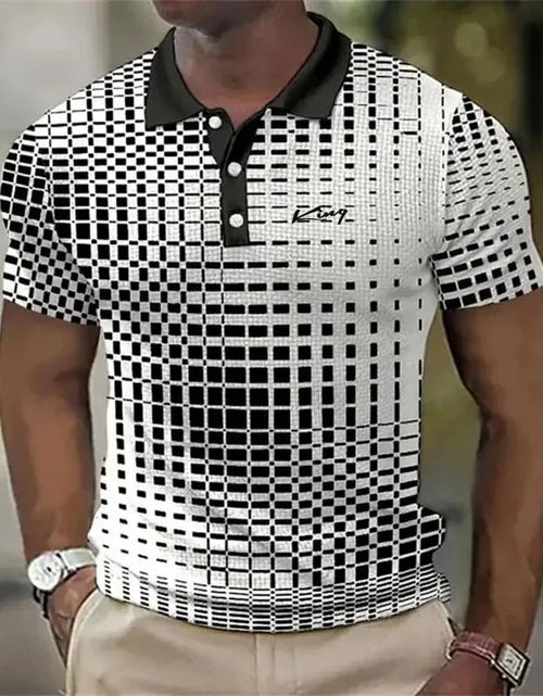 Load image into Gallery viewer, Men's Polyester Polo Shirt - Casual Solid Color Short Sleeve Summer Top
