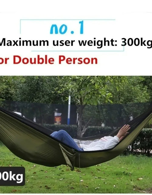 Load image into Gallery viewer, Outdoor Camping Hammock with Mosquito Net - Lightweight Parachute Fabric
