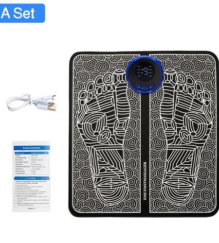 Electric EMS Foot Massager Pad - Pain Relief &amp; Blood Circulation Mat