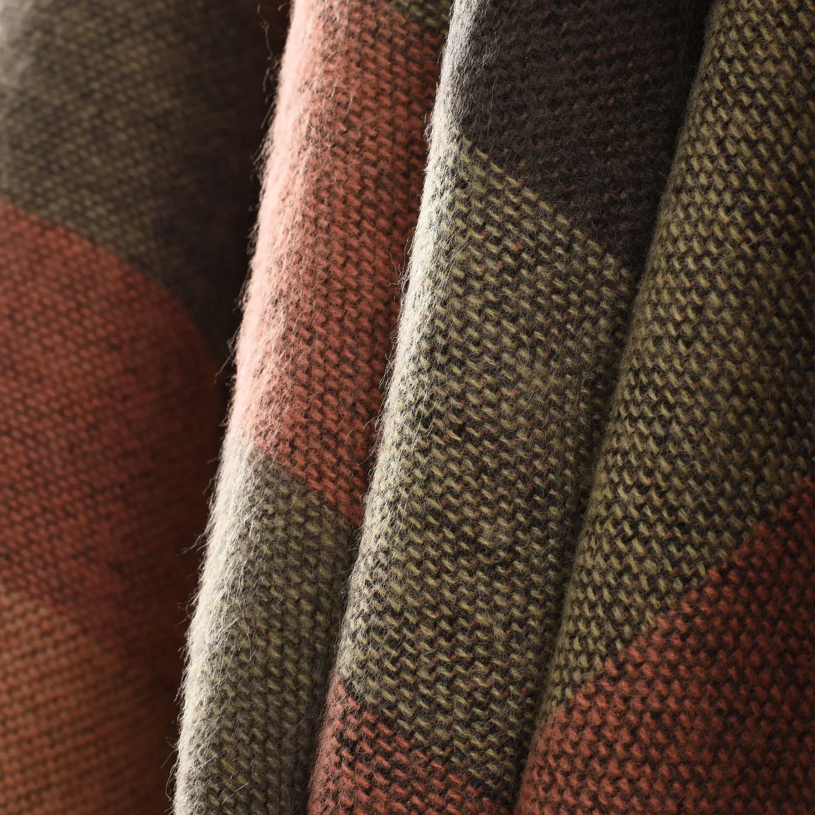 Women's Winter Plaid Poncho Cape - Oversized Cashmere Pashmina Shawl