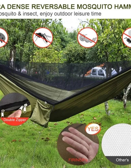 Load image into Gallery viewer, Outdoor Camping Hammock with Mosquito Net - Lightweight Parachute Fabric
