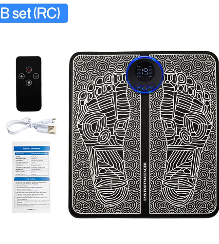 Electric EMS Foot Massager Pad - Pain Relief &amp; Blood Circulation Mat