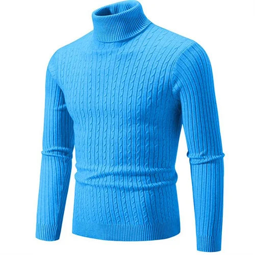 Load image into Gallery viewer, Men's Turtleneck Sweater 2025 - Solid Colour Casual Pullover Top
