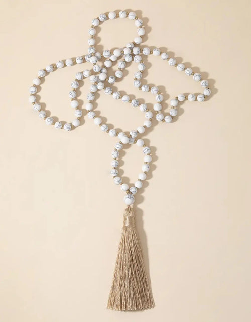 Load image into Gallery viewer, 08 Bead Red Turquoise Japamala Necklace - Buddhist Prayer Mala Jewelr
