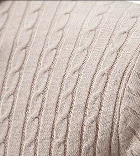 Men's Turtleneck Sweater 2025 - Solid Colour Casual Pullover Top