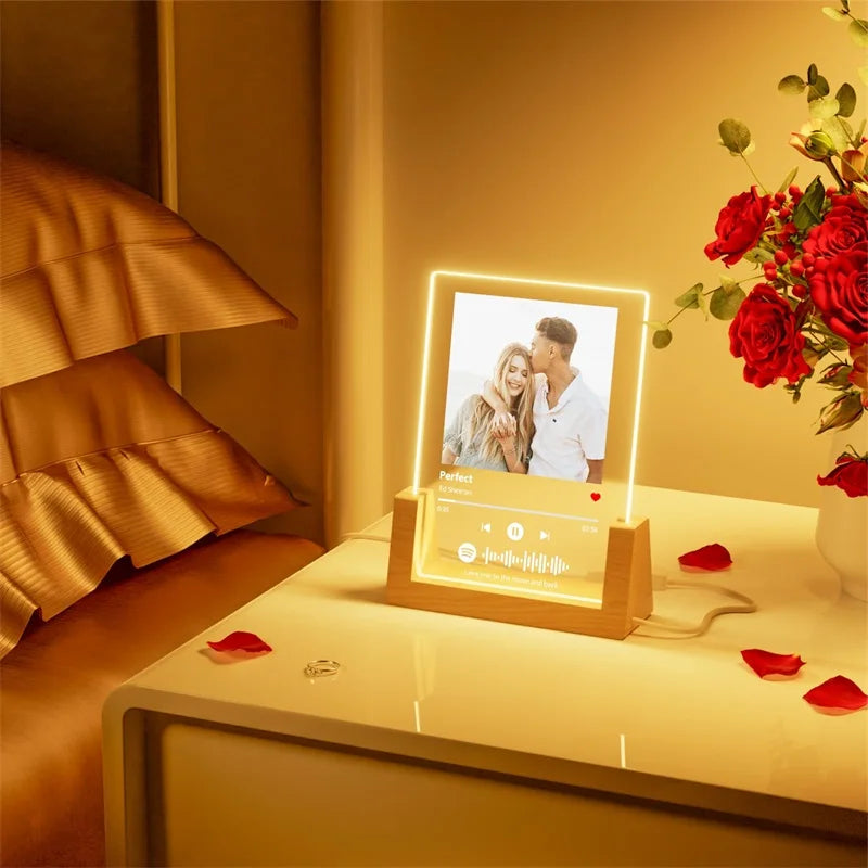 Custom Spotify Plaque - Personalized Photo Song Gift for Couples