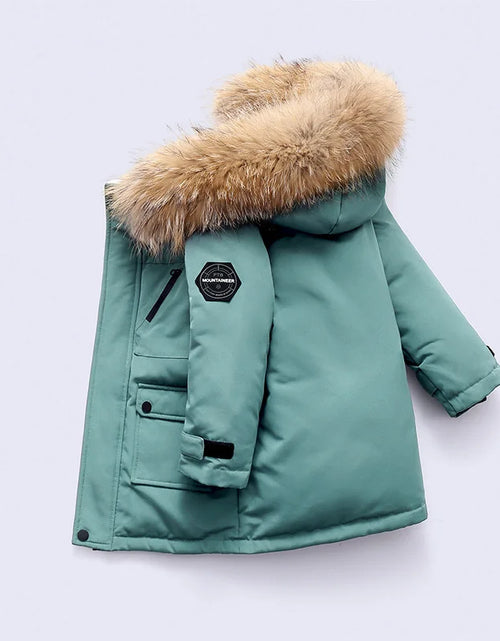 Load image into Gallery viewer, Premium Children's Winter Hooded Down Jacket - 80% White Duck Down Parka Coat for Kids 2-12 Years
