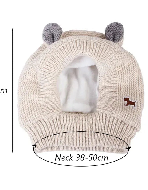 Load image into Gallery viewer, Winter Warm Big Dog Hat Cap Thickened Knit Pet Headwear Headgear for Medium Large Dogs Labrador mascotas Costume Accessories
