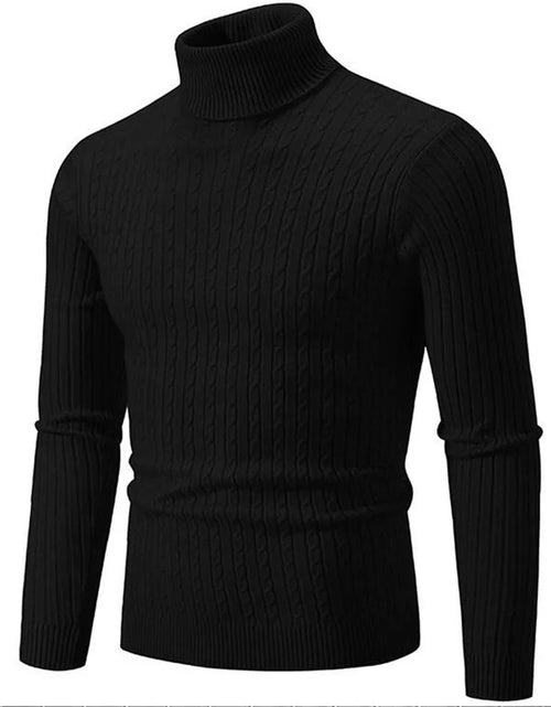 Load image into Gallery viewer, Men's Turtleneck Sweater 2025 - Solid Colour Casual Pullover Top
