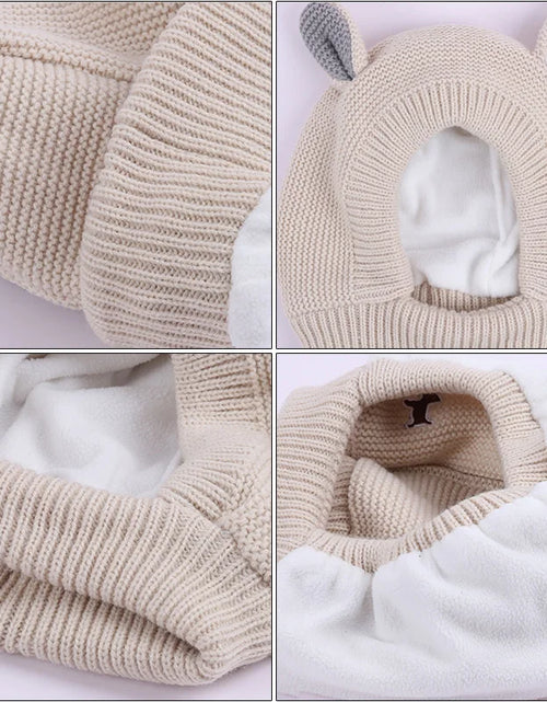 Load image into Gallery viewer, Winter Warm Big Dog Hat Cap Thickened Knit Pet Headwear Headgear for Medium Large Dogs Labrador mascotas Costume Accessories
