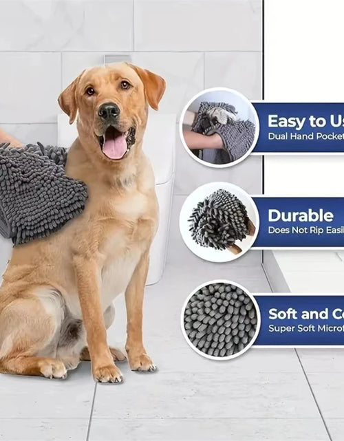 Load image into Gallery viewer, Pet Grooming Towel - Quick-Dry Absorbent Dog Bath Towel
