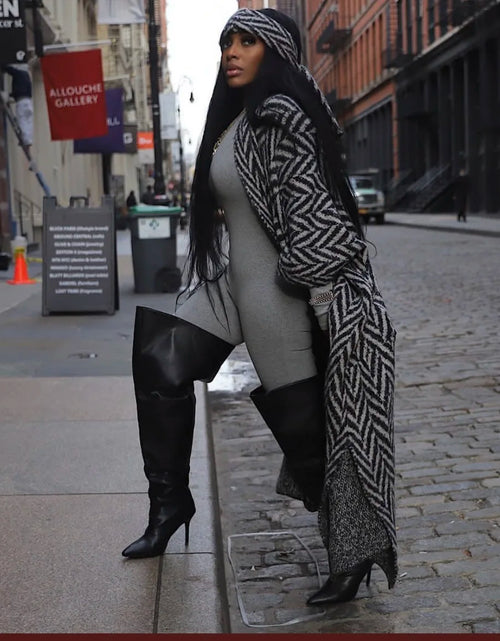 Load image into Gallery viewer, Women's African Print Kimono Cardigan - Luxury Long Winter Jacket
