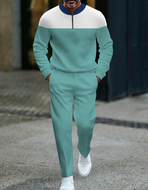 Load image into Gallery viewer, 3D Printed Tracksuit Set - Half Zip Sweatshirt &amp; Pants
