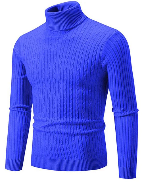 Load image into Gallery viewer, Men's Turtleneck Sweater 2025 - Solid Colour Casual Pullover Top
