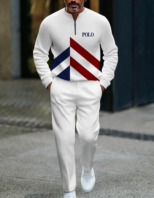 Load image into Gallery viewer, 3D Printed Tracksuit Set - Half Zip Sweatshirt &amp; Pants
