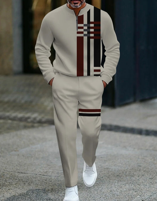 Load image into Gallery viewer, 3D Printed Tracksuit Set - Half Zip Sweatshirt &amp; Pants
