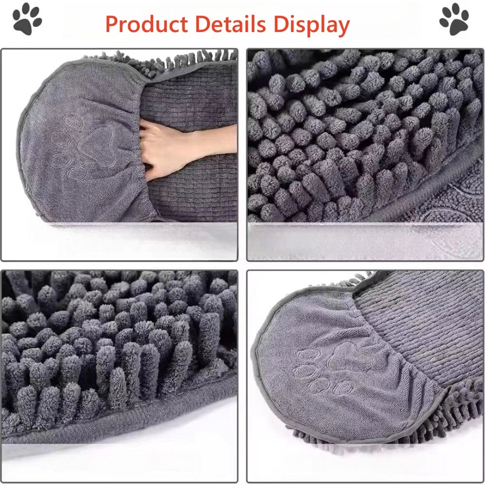 Pet Grooming Towel - Quick-Dry Absorbent Dog Bath Towel