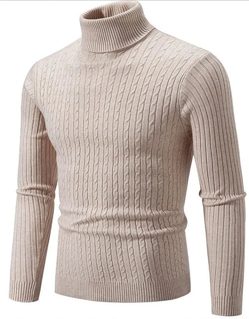 Load image into Gallery viewer, Men's Turtleneck Sweater 2025 - Solid Colour Casual Pullover Top
